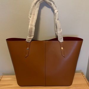 J. Crew Devon Tote Bag in brown leather